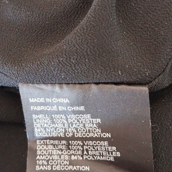 Club Monaco Black Sleeveless Top with Lace Bra for Underneath - Picture 13 of 13